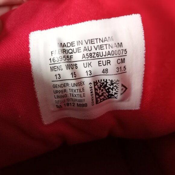 'CONVERSE ALL STAR' Chuck Taylor Red/White Size 13 EUC - Picture 9 of 15